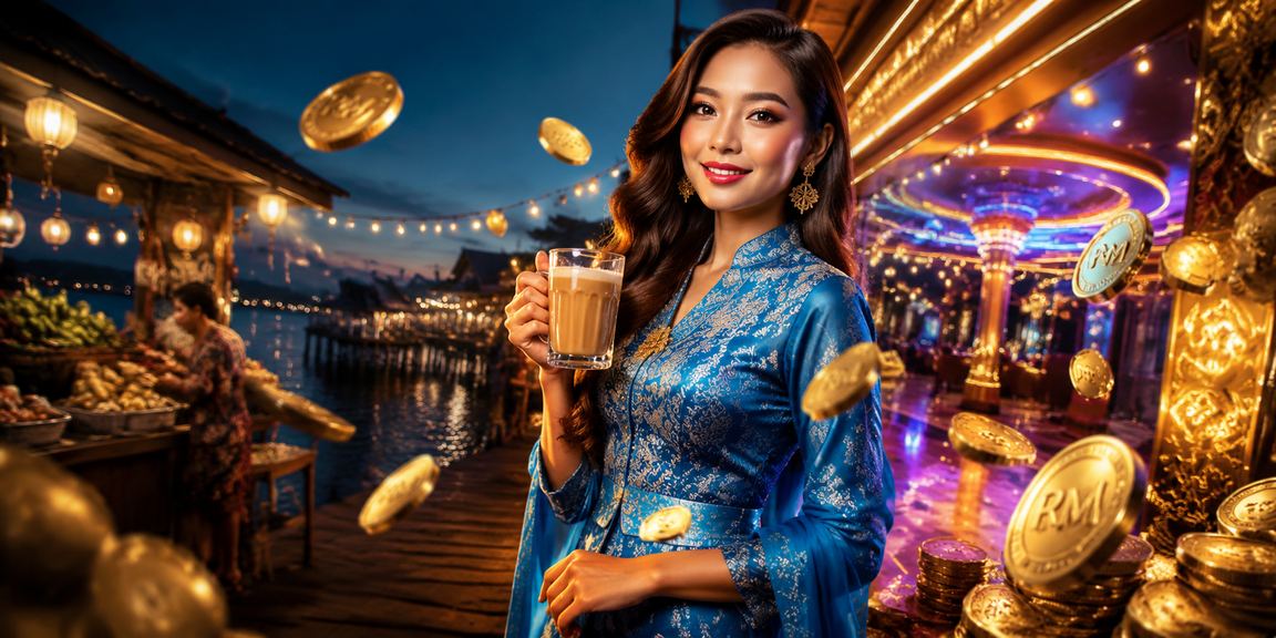 Pengguna Malaysia berpakaian baju kurung menikmati permainan pertaruhan re7